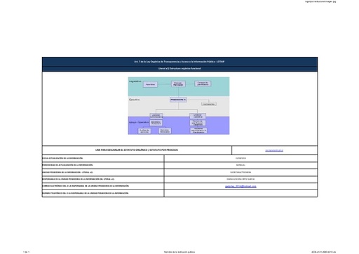 Literal a1) organigrama de la institución